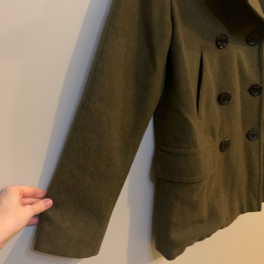 Abercrombie & Fitch Women's Olive Peacoat - Picture 8 of 9
